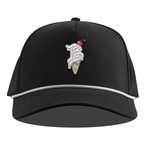 BB Drip Cone Curved 5 Panel Rope Black