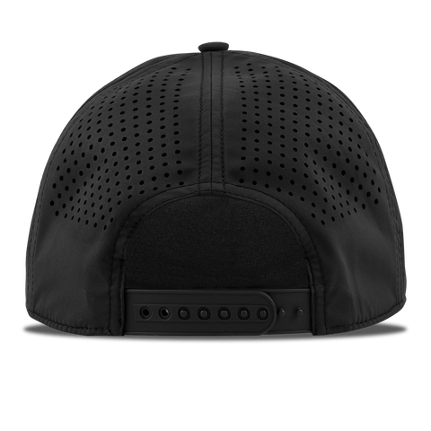 Kiss Me Curved 5 Panel Rope Back Black