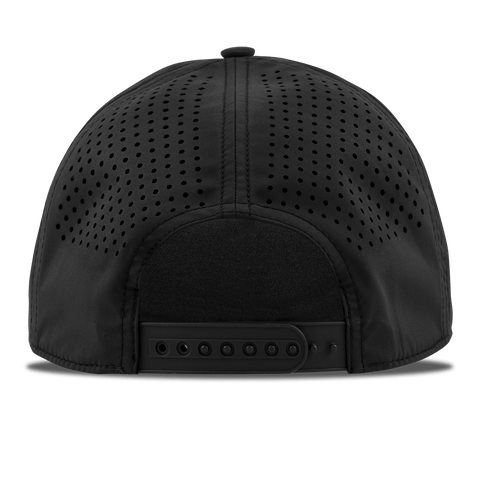 XL Vintage America Badge Curved 5 Panel Rope Back Black