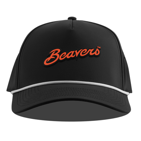 Oregon State University "Beavers Script" Curved 5 Panel Rope Black