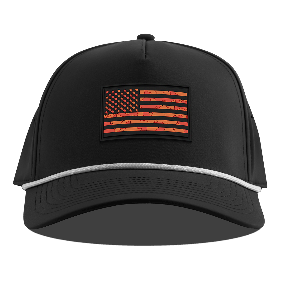 Old Glory Curved 5 Panel Rope Black