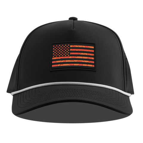 Old Glory Curved 5 Panel Rope Black