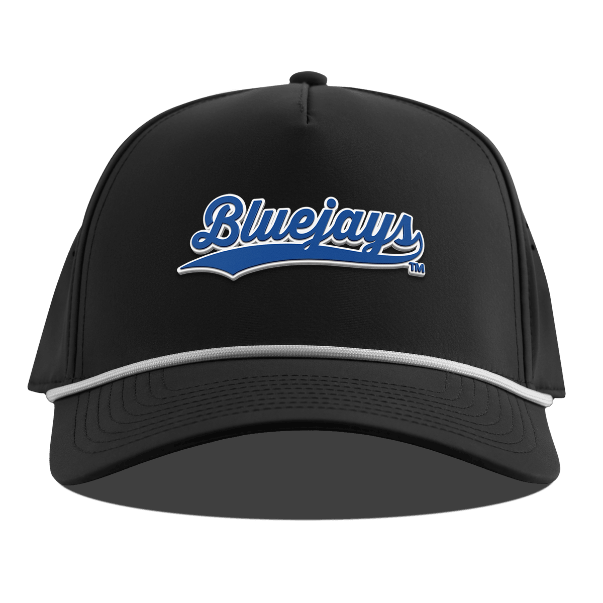 Creighton University "Bluejays Script" Curved 5 Panel Rope Black