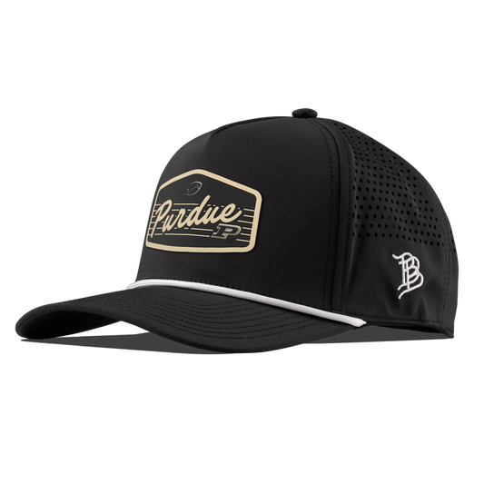 Purdue University "Boilermakers Football" Curved 5 Panel Rope Black