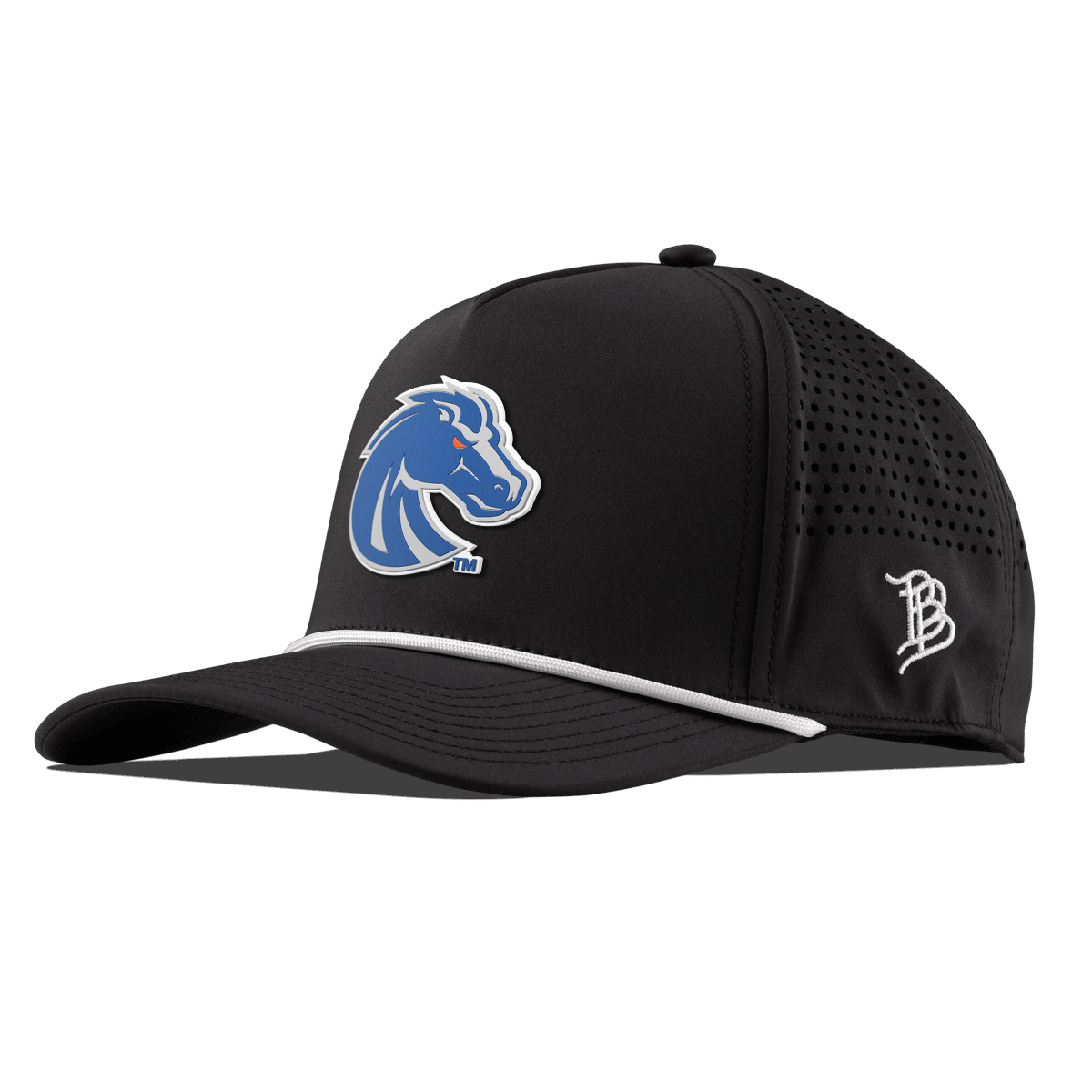 Boise State University "Boise State Broncos Gray" Curved 5 Panel Rope Black