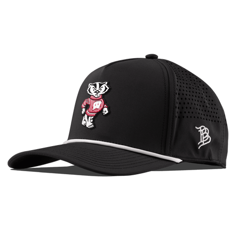 University of Wisconsin "Bucky Badger" Curved 5 Panel Rope Black