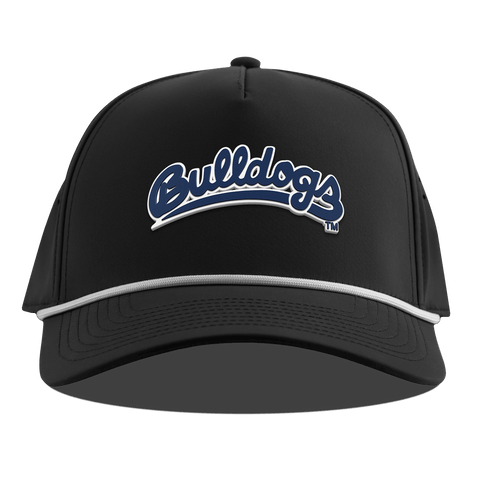 Fresno State University "Bulldogs Script Navy" Curved 5 Panel Rope Black