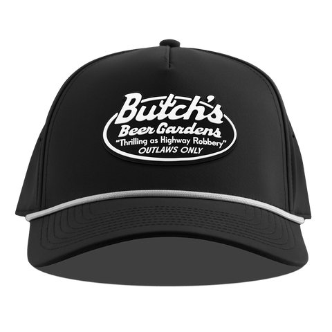 Butch’s Beer Garden Curved 5 Panel Rope Black 