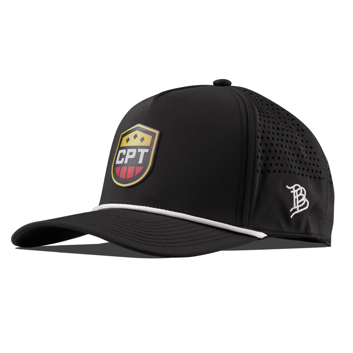 CPT Gold Shield Curved 5 Panel Rope Black/White