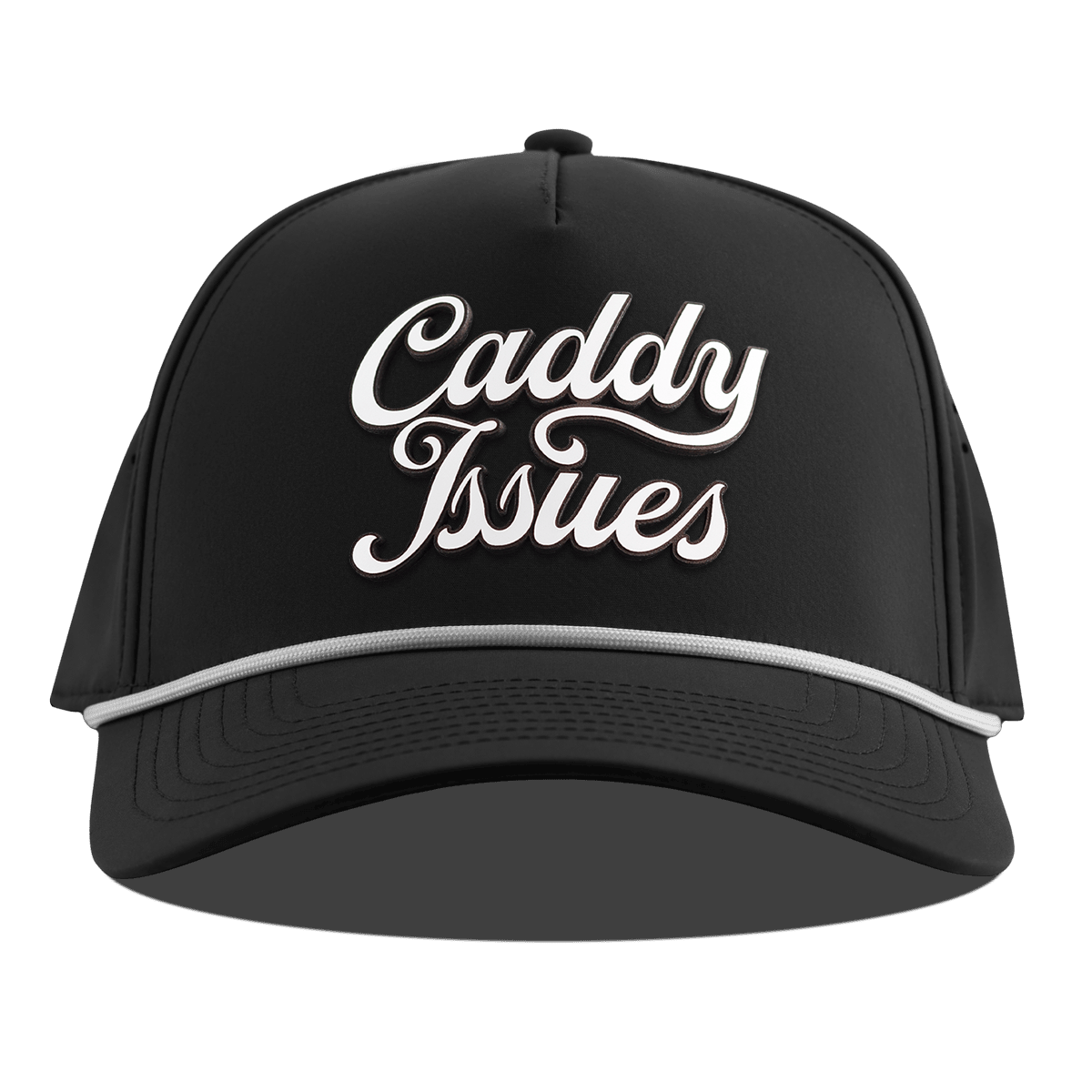 Caddy Issues Script Curved 5 Panel Rope Black