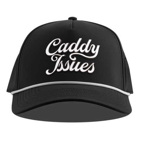 Caddy Issues Script Curved 5 Panel Rope Black