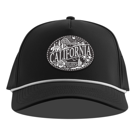 California Traveler Curved 5 Panel Rope Black
