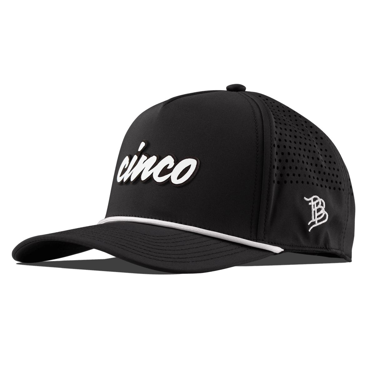 Cinco Script Curved 5 Panel Rope Black