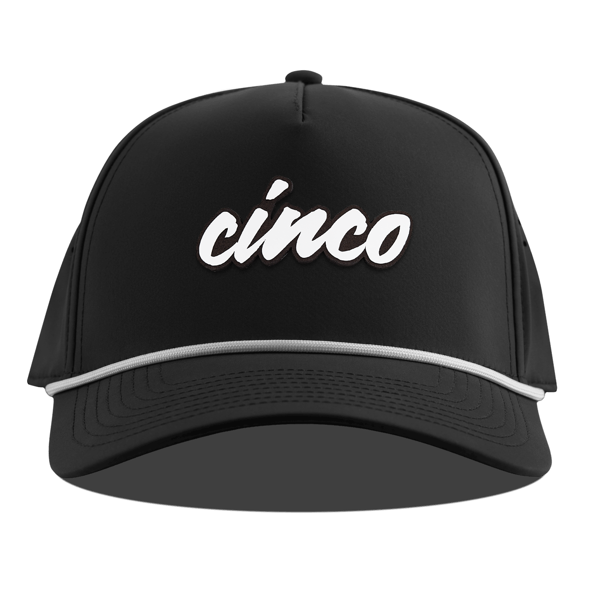 Cinco Script Curved 5 Panel Rope Black