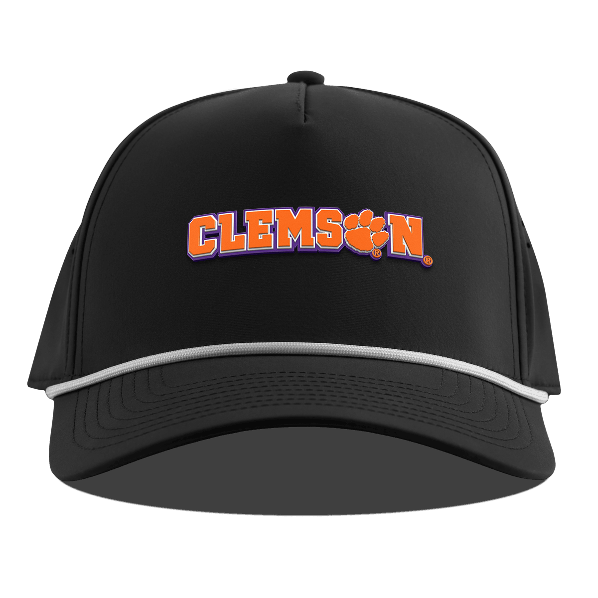 Clemson University "Clemson Block" Curved 5 Panel Rope Black
