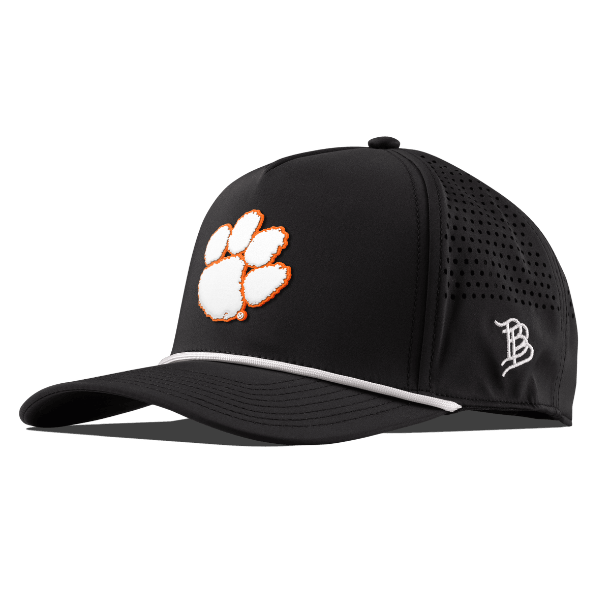Clemson University "Clemson Tigers Paw" Curved 5 Panel Rope Black