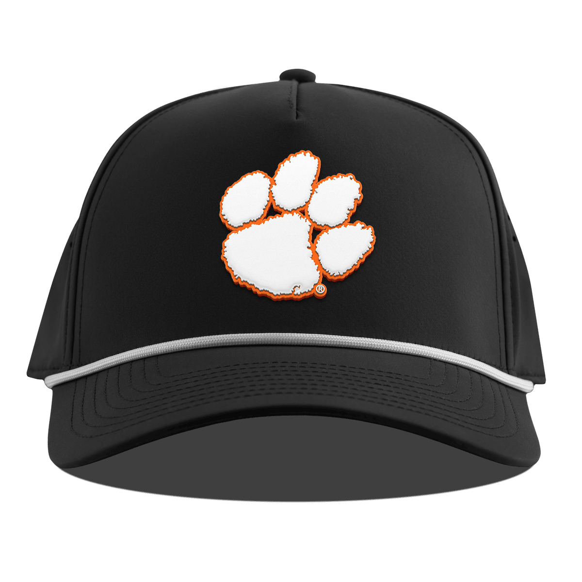 Clemson University "Clemson Tigers Paw" Curved 5 Panel Rope Black