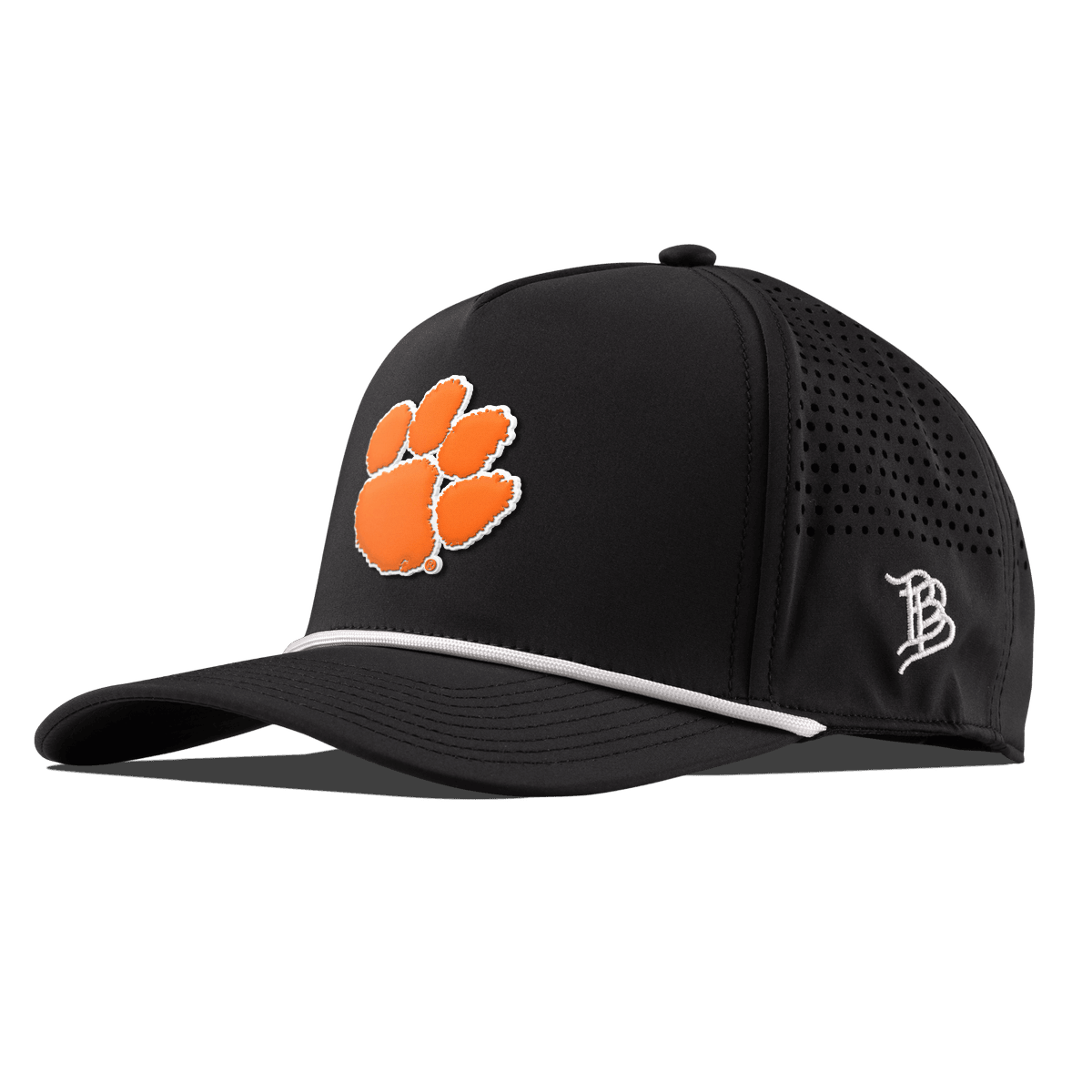 Clemson University "Clemson Tiger Paw" Curved 5 Panel Rope Black