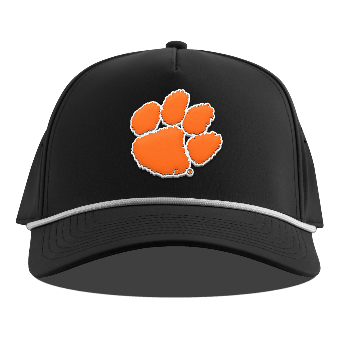 Clemson University "Clemson Tiger Paw" Curved 5 Panel Rope Black