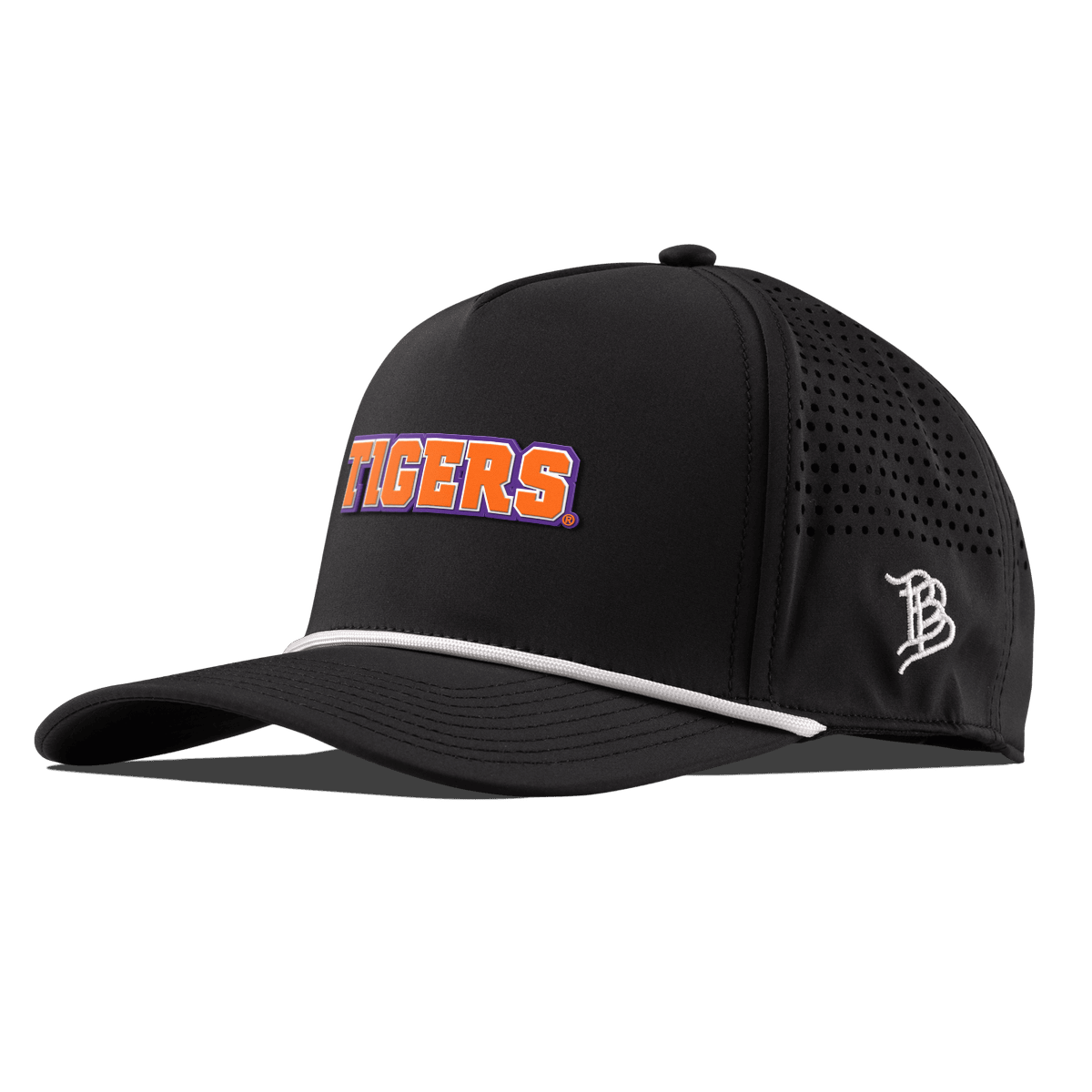 Clemson University "Clemson Tigers Block" Curved 5 Panel Rope Black