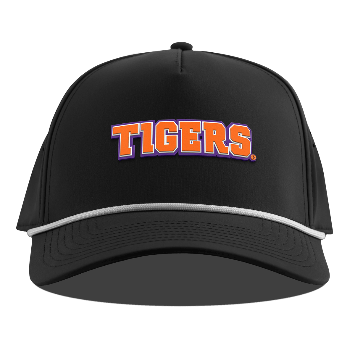 Clemson University "Clemson Tigers Block" Curved 5 Panel Rope Black