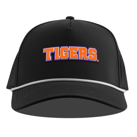 Clemson University "Clemson Tigers Block" Curved 5 Panel Rope Black