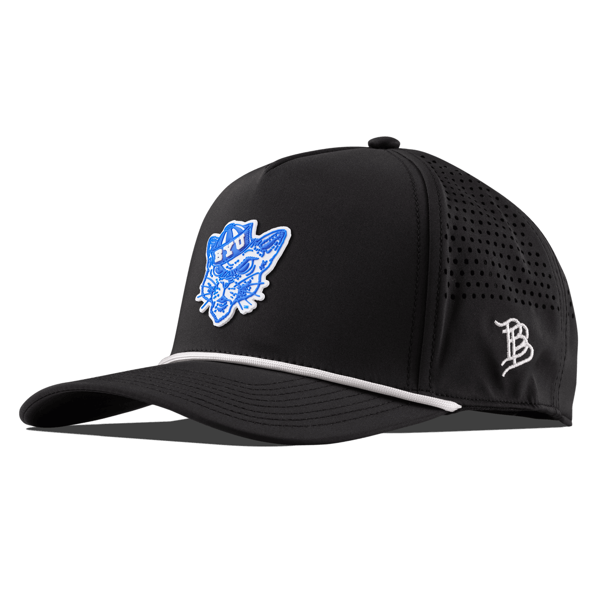 BYU "Cosmo The Cougar" Curved 5 Panel Rope Black 