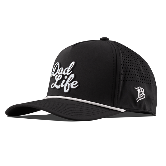 Dad Life Script Curved 5 Panel Rope Black/White