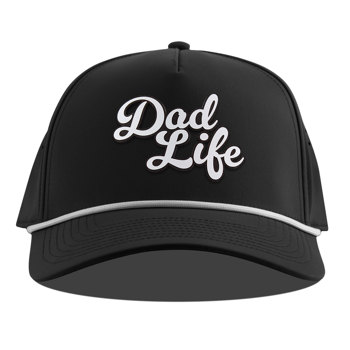Dad Life Script Curved 5 Panel Rope Black