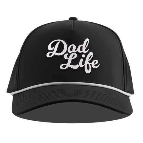 Dad Life Script Curved 5 Panel Rope Black