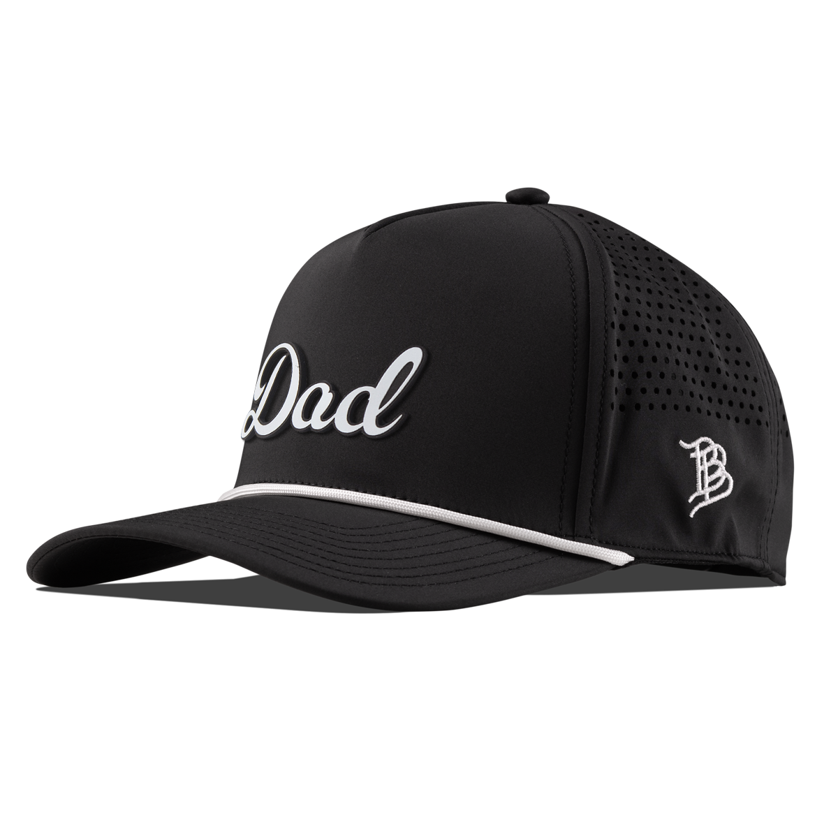 Dad Script Curved 5 Panel Rope Black/White