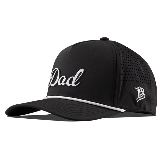 Dad Script Curved 5 Panel Rope Black/White