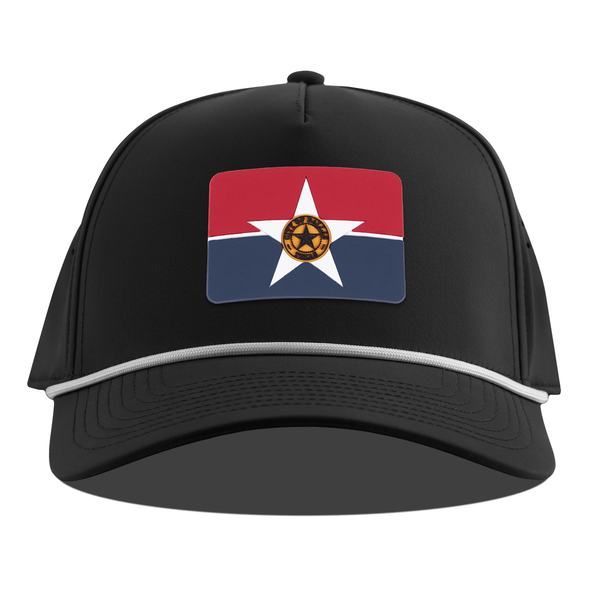 Dallas Flag Curved 5 Panel Rope Black