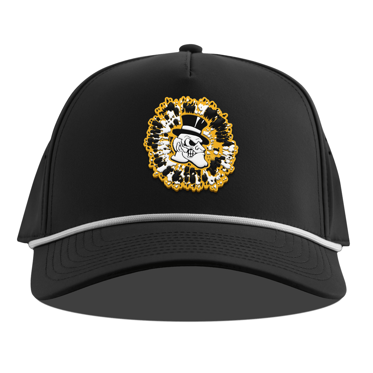Wake Forest University "Deacons Tie Dye" Curved 5 Panel Rope Black
