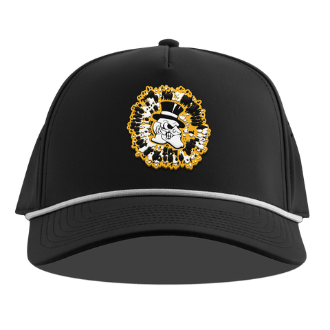 Wake Forest University "Deacons Tie Dye" Curved 5 Panel Rope Black