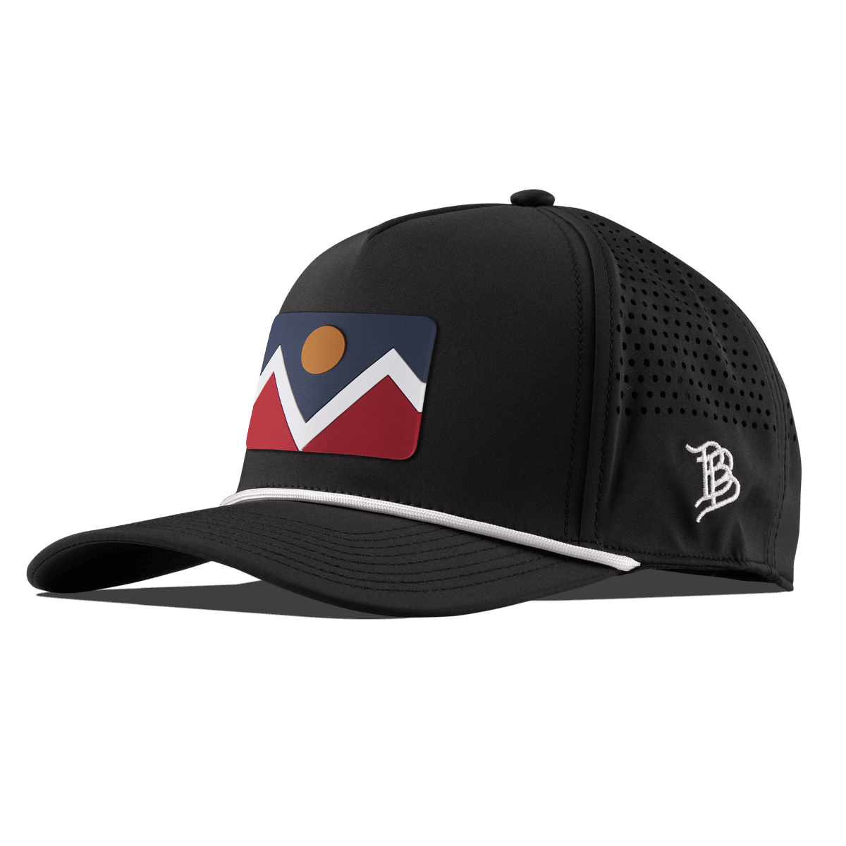 Denver Flag Curved 5 Panel Rope Black/White