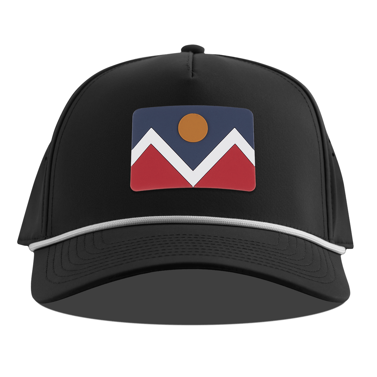 Denver Flag Curved 5 Panel Rope Black