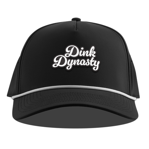 Dink Dynasty Script Curved 5 Panel Rope Black
