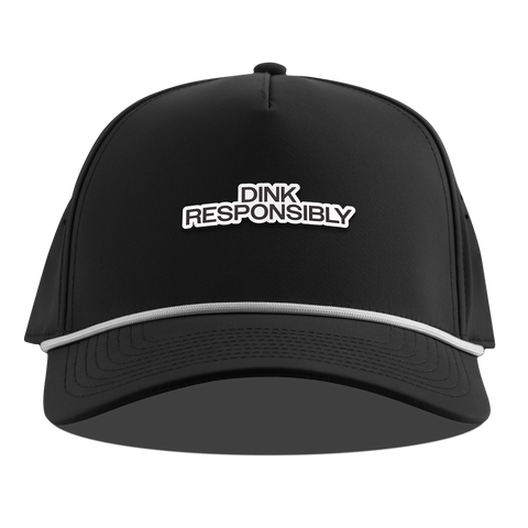 Dink Responsibly Curved 5 Panel Rope Black