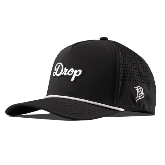 Drop Script Curved 5 Panel Rope Black