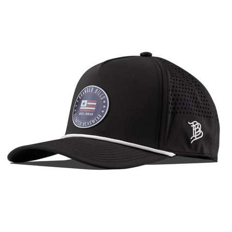 Elevated American Curved 5 Panel Rope Black/White 