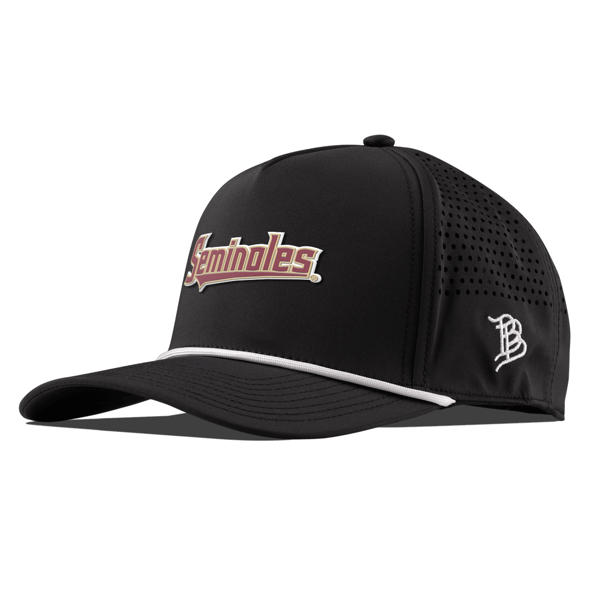 Florida State University "FSU Seminoles Block" Curved 5 Panel Rope Black