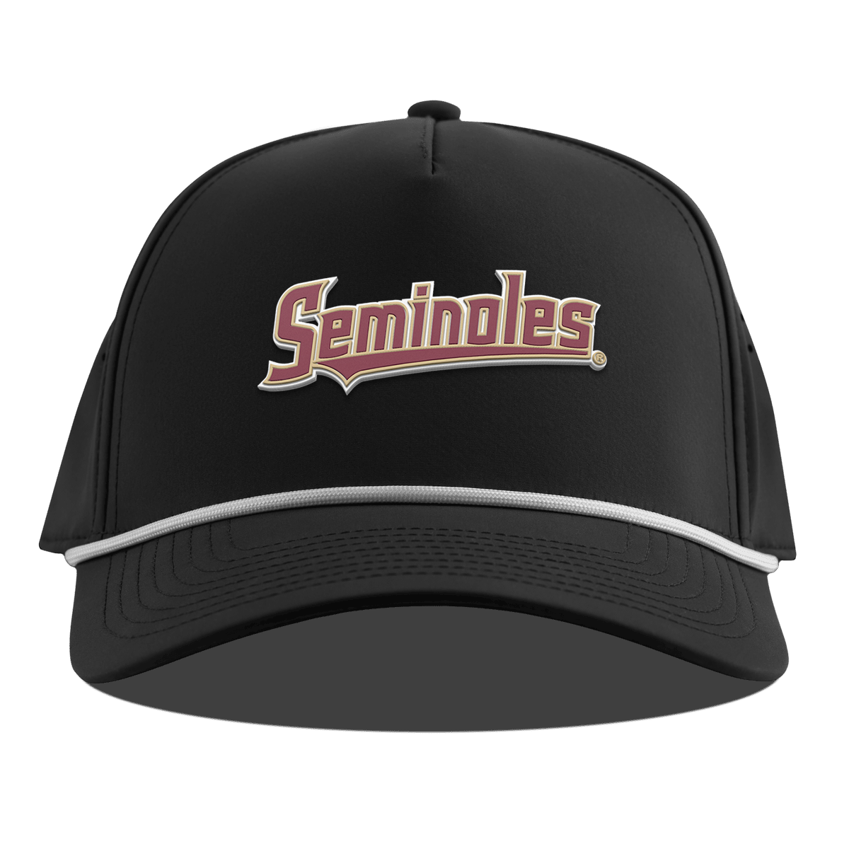 Florida State University "FSU Seminoles Block" Curved 5 Panel Rope Black