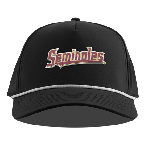 Florida State University "FSU Seminoles Block" Curved 5 Panel Rope Black