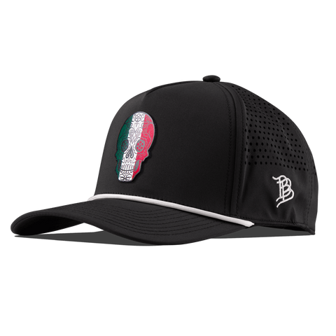 Fiesta Sugar Skull Curved 5 Panel Rope Black
