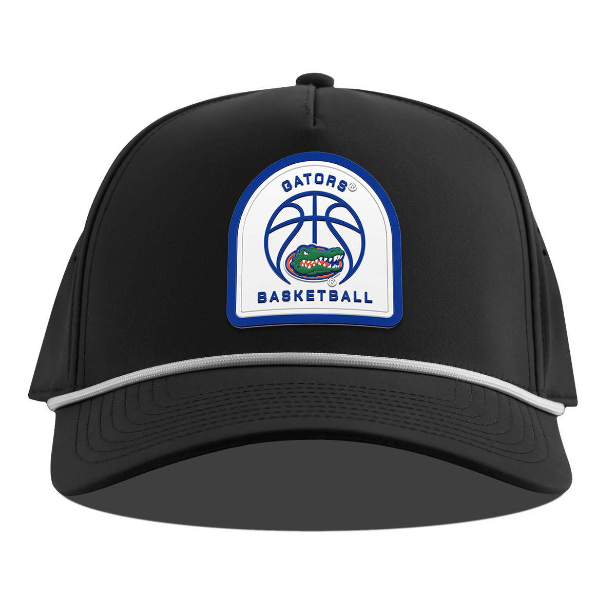 University of Florida "Gator Basketball" Curved 5 Panel Rope Black