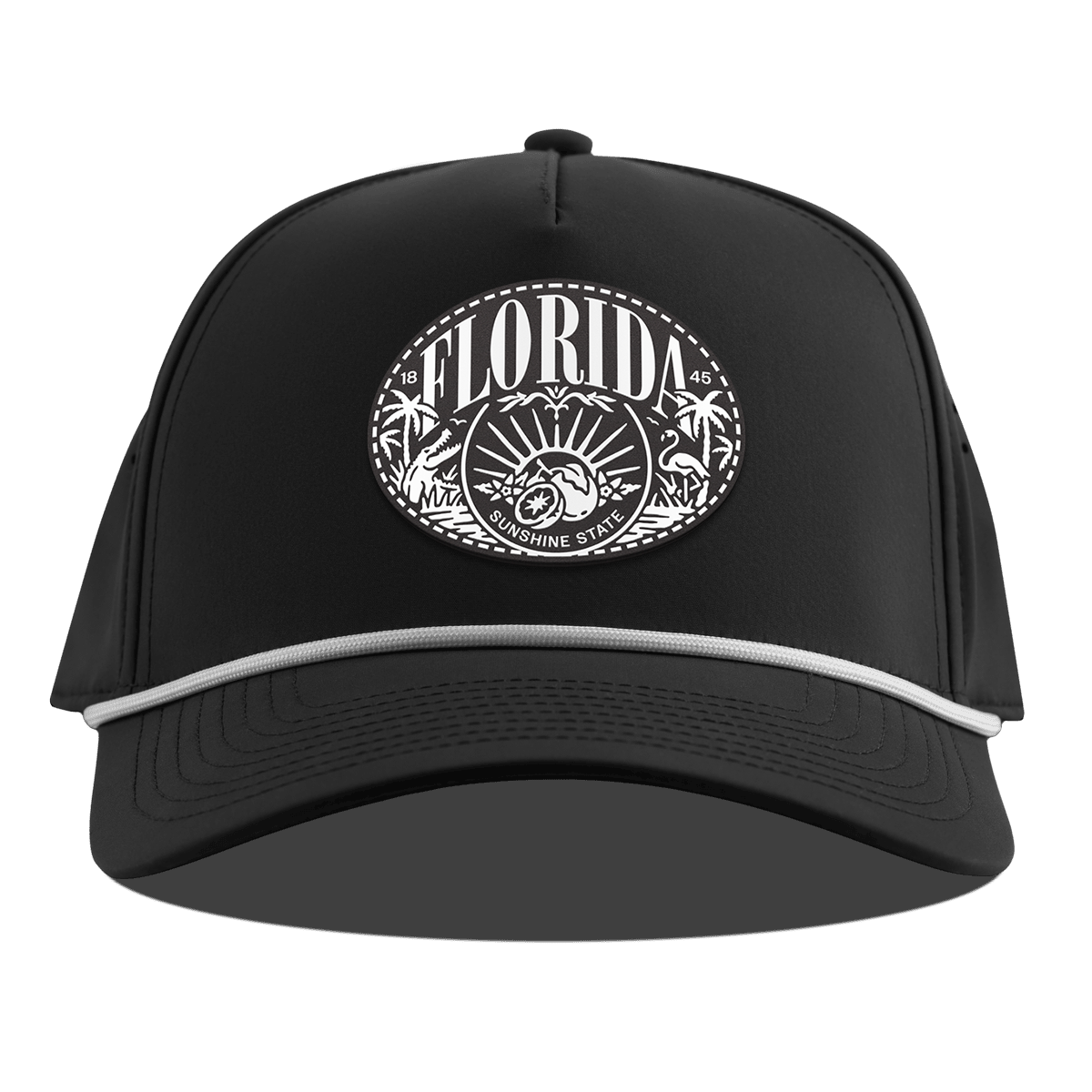 Florida Traveler Curved 5 Panel Rope Black