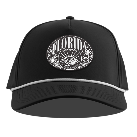 Florida Traveler Curved 5 Panel Rope Black