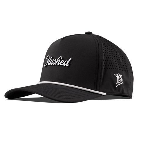 Flushed Script Curved 5 Panel Rope Black