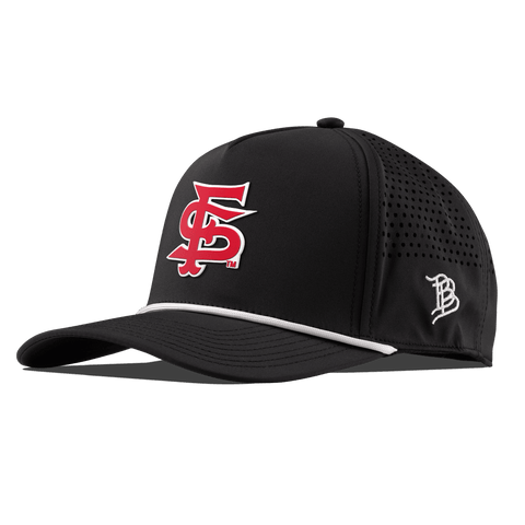 Fresno State University "Fresno State Stacked" Curved 5 Panel Rope Black
